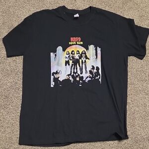 Black KISS Love Gun Graphic T-Shirt